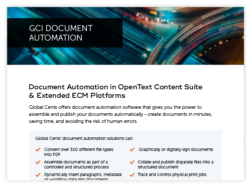 Document Automation in OpenText Content Suite & Extended ECM Platforms