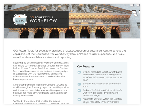 GCI PowerTools for Workflow
